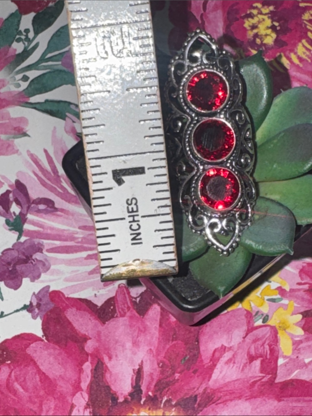 Silver Garnet Ring - Picture 11 of 11